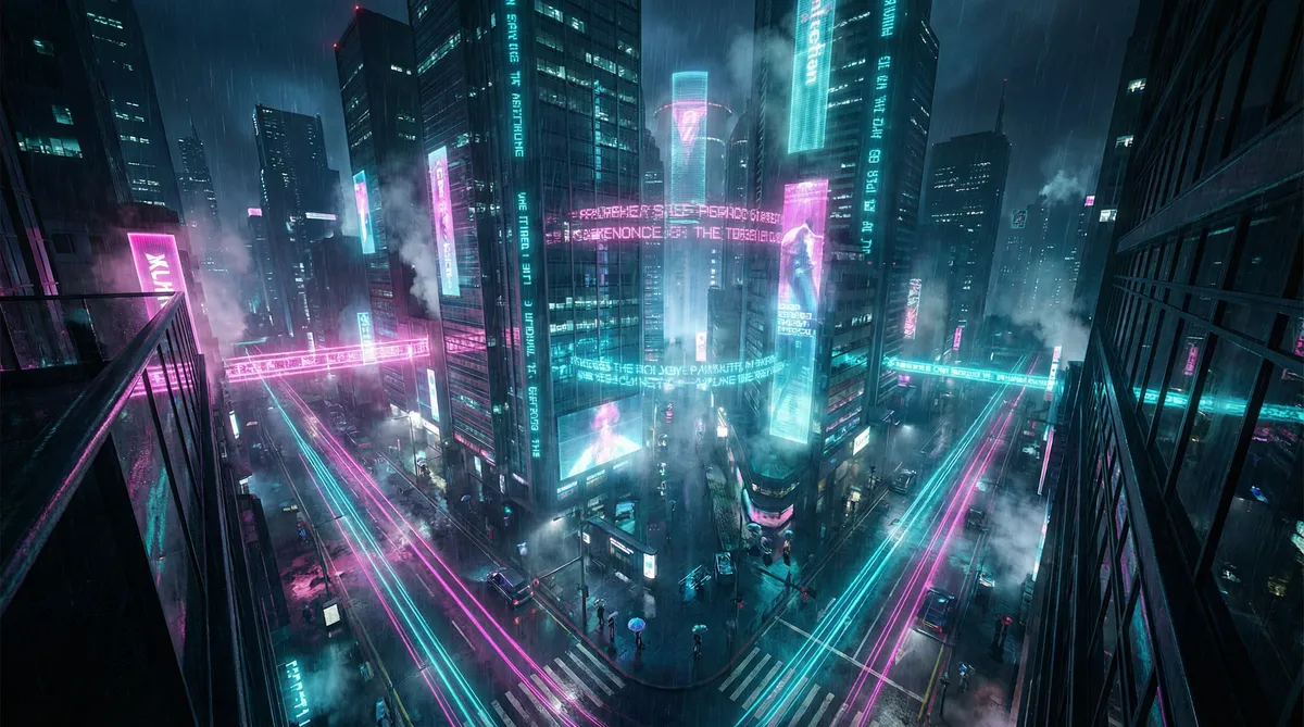 榴莲视频APP在线无限看免费-丝瓜苏州晶体 竖屏短剧平台首页背景 - 赛博朋克都市夜景